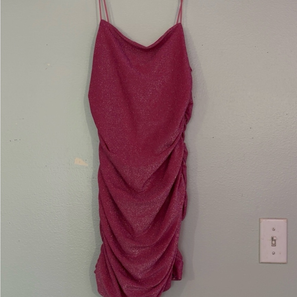 Amazon Pink Sparkle Mini Dress - Picture 2 of 2
